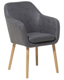 Faux Leather Dining Chair Grey YORKVILLE