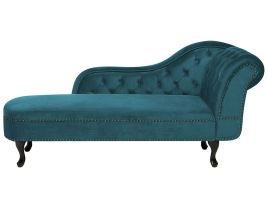 Right Hand Chaise Lounge Velvet Teal NIMES