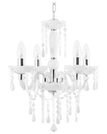 4 Light Acrylic Chandelier White KALANG