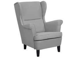 Fabric Wingback Chair Grey ABSON