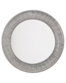 Round Metal Wall Mirror 80cm Silver
