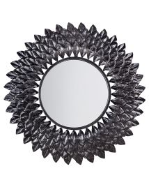 Metal Sunburst Wall Mirror 70cm Silver