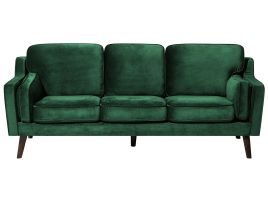 3 Seater Velvet Sofa Green LOKKA