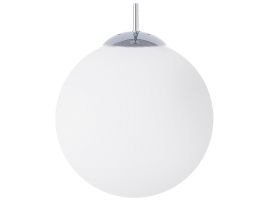 Glass Pendant Lamp White BARROW Large