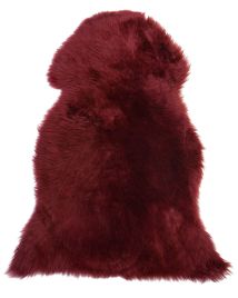 Sheepskin Rug Dark Red