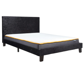 Birlea Berlin Black Crushed Velvet Bed Frame - Small Double 4ft