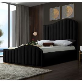 Magnifik Plush Velvet Bed - Black in 5 Sizes