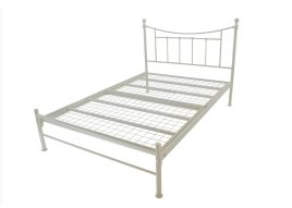 Bristol Classic Metal Bed Frame - 3ft Single - Ivory