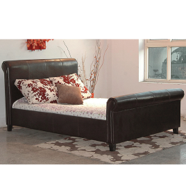 Zinck Classic Leather Effect Bed Frame Timeless Elegance in Black - Double 4ft6