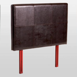 Chester Leather Effec High-Appeal Wooden Frame Headboard Double 4ft6 Bed - Brown