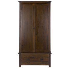 Boston Antique Pine 2 Door 1 Drawer Wardrobe
