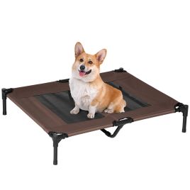 Large Raised Dog Bed Cat Elevated Lifted Cooling Portable Camping Basket Outdoor Indoor Mesh Pet Cot Metal Frame