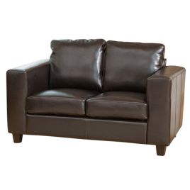 2 Seater Sofa - CAPPARO Leather Sofa - Brown