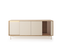 FINA Sideboard Cabinet 184cm - Oak with Beige