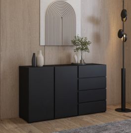 SOREN Sideboard Cabinet 138cm - Black