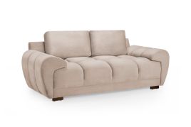 2 Seater Sofa - SUSAN Plush Velvet 2 Seater Sofa Mocha 205cm