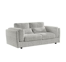 HAVERIO Fabric 3 Seater Sofa - Grey