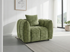 SERINZE Fabric Armchair - Olive