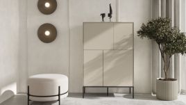 VAREN Highboard Cabinet - Beige