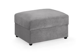Footstool - ANDREW Velvet Footstool Grey 78cm