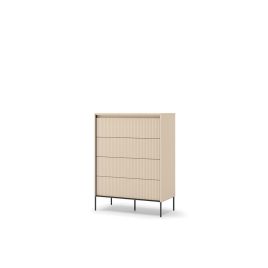 TRADESSA Beige Chest of Drawers - Medium-sized, 4 Drawers