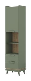 NORA Tall Display and Storage Cabinet - Green