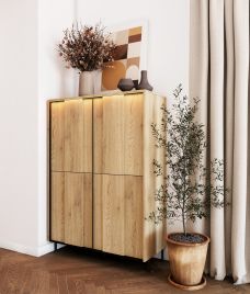 VETRA Highboard Cabinet - Oak