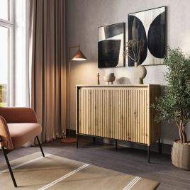 TRADESSA Sideboard Cabinet 98cm - Oak