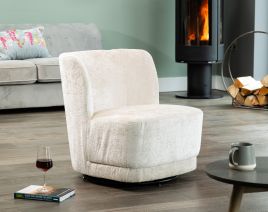 SEVORA Boucle Fabric Tub Chair - Taupe
