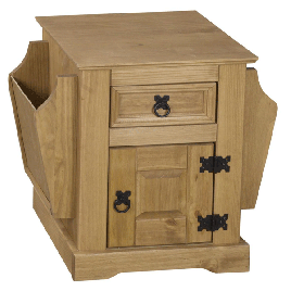 Waltham Solid Waxed Light Pine Magazine Rack - Natural