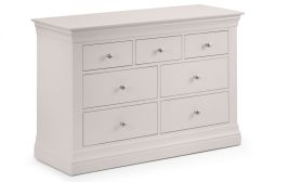 CASSIAN Grey Chest of Drawers - Large-sized, 7 Drawers