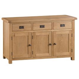Classic 3 Door Sideboard - Medium Oak Finish