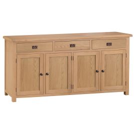 Classic 4 Door Sideboard - Medium Oak Finish