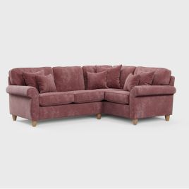 Corner Sofa - COASTAL Fabric 3 Seater Left Hand Facing - Deep Terra