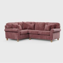 Corner Sofa - COASTAL Fabric 3 Seater Right Hand Facing - Deep Terra