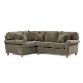 Corner Sofa - COASTAL Fabric 3 Seater Right Hand Facing - Winter Moss