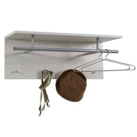 Spot Wall Mount Coat Hanging Rack - White Gloss