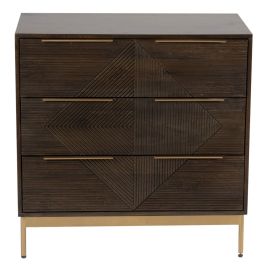 Zest Pine Finish Chest of Drawers - Large-sized, 3 Drawers