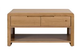 Curve 1-Drawer Coffee Table - Oak
