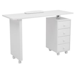 Professional Manicure Table Beauty Salon Nail Station With On Wheels 4 Drawers