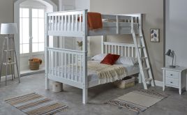 Small Double Bed - MEDEN 4ft Bunk Bed White