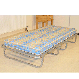 Puyallup Single Folding Bed Compact and Stylish Silver Metal Frame