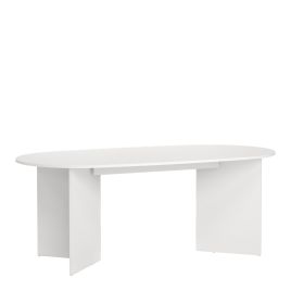 KINFOLK Oval Shape Large Dining Table - White