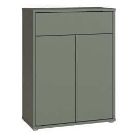 AVELINE Shoe Cabinet with 2 Doors and 1 Drawer Push to Open - Sage Green