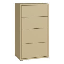 AVELINE Yellow Chest of Drawers - Tallboy, Medium-sized, 4 Drawers