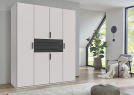 DEXO 4 Door Wardrobe with 2 Drawers White - 180cm