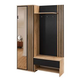 GILO Hallway Set - Black with Oak Slats