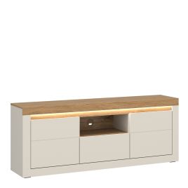 NAXTON TV Unit with 2 Doors and 1 Drawer - Cashmere with Stone Oak