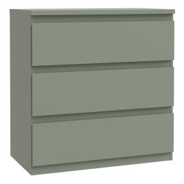 EDMONT Green Chest of Drawers - Medium-sized, 3 Drawers