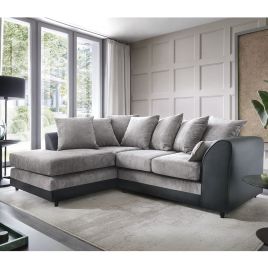 Dilan Corner Sofa - Black-Left Facing